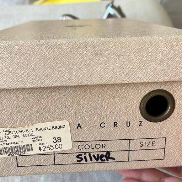 Free People New Lola Cruz Flat metallic Silver rhinestone sandal. Super Chic❤️🌈 - Picture 11 of 12